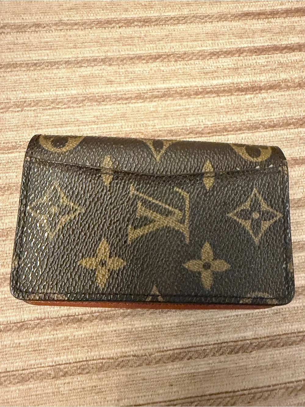 Louis Vuitton Monogram Card & Key Holder in Brown and Gold